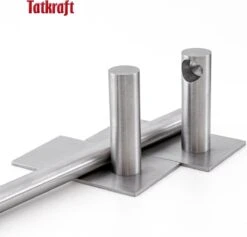 Tatkraft John - Zelkflevende Handdoekstang - Vaatdoek/Keukengerei/Handdoeken Stang Houder Rek Handdoekenrek Muur Steun - Wand Ophangsysteem Voor In De Keuken/Badkamer/Keukenkast - Handdoekrek Handdoekenstang - Zonder Boren - Geborsteld RVS - 40CM -Badkamerartikelen Winkel 1200x1152 3