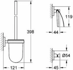 GROHE Essentials Accessoireset - Toiletrolhouder - Toiletborstelset - Haak 17 GROHE Essentials Accessoireset - Toiletrolhouder - Toiletborstelset - Haak -Badkamerartikelen Winkel 1200x1152 6