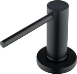 Zwarte Zeeppomp | Zeepdispenser | 360° Draaibaar (met 500ml Flacon)