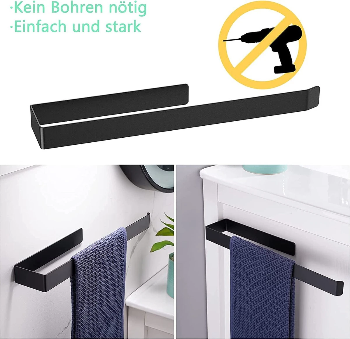 Ankaflex Handdoekrek | 36 Cm | Zelfklevend | Zonder Boren | Handdoekstang | Doucherek | Handdoekhouder | 5 Ankaflex Handdoekrek | 36 Cm | Zelfklevend | Zonder Boren | Handdoekstang | Doucherek | Handdoekhouder | - Afbeelding 3