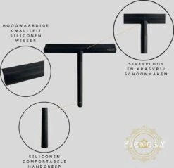 Fienosa Douchewisser Anti Kras Siliconen - Zachte Glashaak - Zwart 14 Fienosa Douchewisser Anti Kras Siliconen - Zachte Glashaak - Zwart -Badkamerartikelen Winkel 1200x1161 4