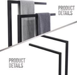 LOMAZOO Handdoekrek Badkamer Zwart - Handdoekenrek Badkamer - Handdoekhouder Staand Roma 9 LOMAZOO Handdoekrek Badkamer Zwart - Handdoekenrek Badkamer - Handdoekhouder Staand Roma -Badkamerartikelen Winkel 1200x1165 1