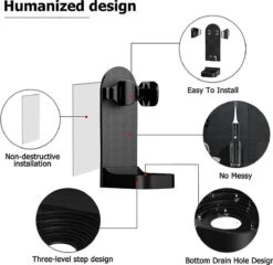 Tandenborstelhouder - Houder Elektrische Tandenborstel - Kleur Zwart - Zonder Boren - Geschikt Voor Oral B Toothbrush - Zelfklevend Hangende Houder -Badkamerartikelen Winkel 1200x1165 8