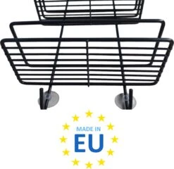 Ball Design Zwart Doucherek-3 Laags Hangend-Zonder Boren-Zwart -Badkamerartikelen Winkel 1200x1168 7