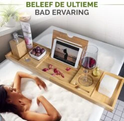 Krexs - Badplank – Badbrug - Badplank Voor In Bad – Badrekje - Badtafel - Badkuip Plank - Bamboe Badplank -Badkamerartikelen Winkel 1200x1169 13