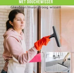 Doucherek Zonder Boren Inclusief Douchewisser - Aan Douchewand - Zwart - Ophangbaar - Zuignap - 2 Laags - Wiper - Shower Rack - Valentijnsdag Cadeau -Badkamerartikelen Winkel 1200x1172 3