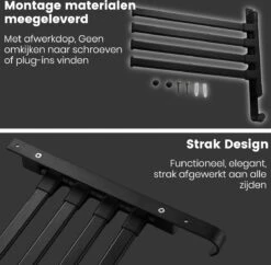 Tolussa Handdoekrek Badkamer Zwart - 38 CM - Handdoekhouder Zwart - Handdoekenrek Badkamer - Draaibaar -Badkamerartikelen Winkel 1200x1175 2
