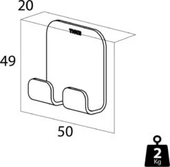 Tiger Colar - Handdoekhaak - Zwart -Badkamerartikelen Winkel 1200x1177 1