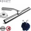 Aquafy Raamwisser RVS - Incl. Douchespons - Douchetrekker Voor Badkamer - Raamwisser Douche - Douchewisser RVS - Luxe Trekker Met Ophanghaak -Badkamerartikelen Winkel 1200x1181 1