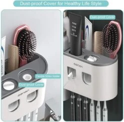 Tandenborstelhouder Badkamer - LB545 – Elektrische Tandenborstel Houder - Opbergbox - Tandenborstel - Automatische Tandpasta Knijper Dispenser - Badkamer Accessoires -Badkamerartikelen Winkel 1200x1187 7