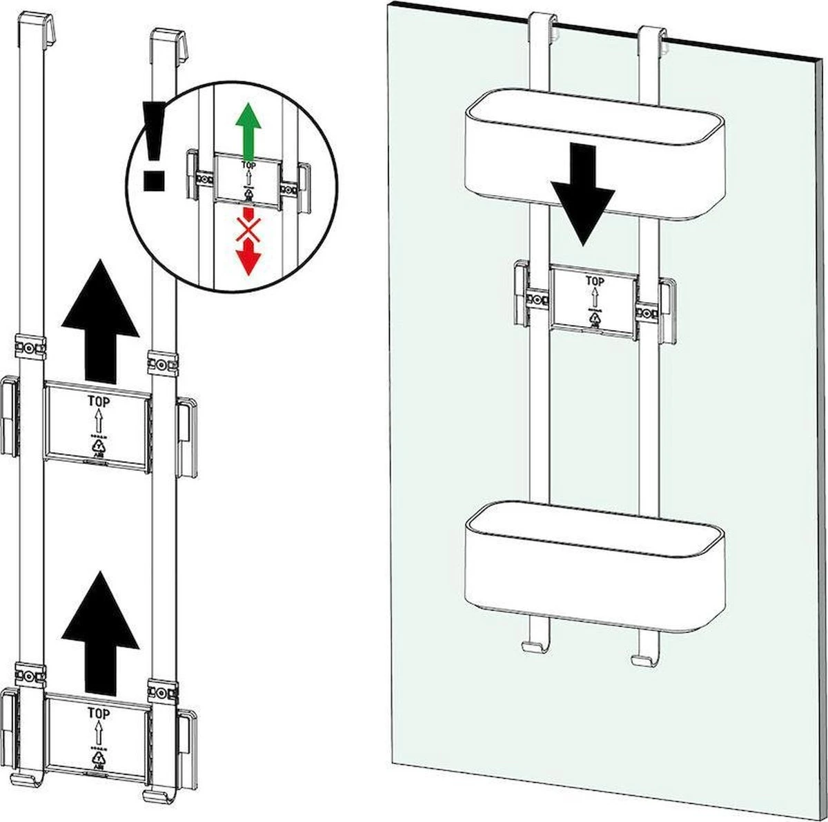 Tiger 2-Store - Ophangbaar Doucherek 25 Cm - Zwart 9 Tiger 2-Store - Ophangbaar Doucherek 25 Cm - Zwart - Afbeelding 7