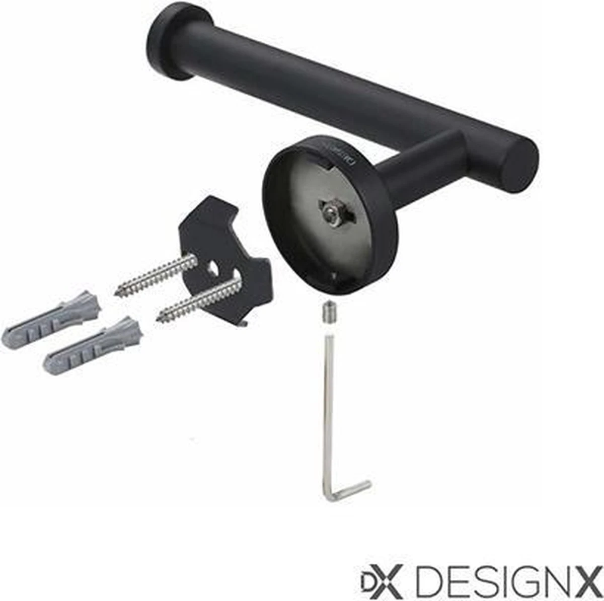 DesignX Toiletrolhouder Zwart - WC Rolhouder - Matte - Papier - Houder - Incl. Schroeven 15 DesignX Toiletrolhouder Zwart - WC Rolhouder - Matte - Papier - Houder - Incl. Schroeven - Afbeelding 13