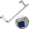 QUVIO Theedoekhouder RVS / Past Op Panelen Van Max. 1.8 Cm / Makkelijke Montage Op Een Keukenkastdeur / Stalen Handdoekhouder Voor In De Keuken - Lengte 23.5cm - RVS