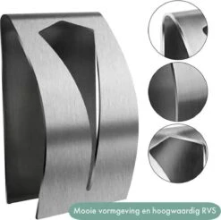RVS Handdoekhouder 2 Stuks - Zelfklevend - Design Handdoek / Theedoek Klem - Handdoek Klem - Handdoek Haak -Badkamerartikelen Winkel 1200x1197 15