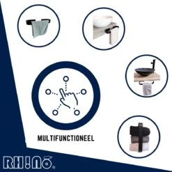 Rh!no Handdoekrek 25 Cm Zonder Boren | Handdoekhouder | Handdoekrek Zwart | Vaatdoekhouder | Handdoek Stang | Zelfklevend | Ophangen Zonder Boren | Doucherek | Handdoekrek Badkamer | Gastendoekhouder | Handdoekhouders | Badkameraccesoires -Badkamerartikelen Winkel 1200x1198 8
