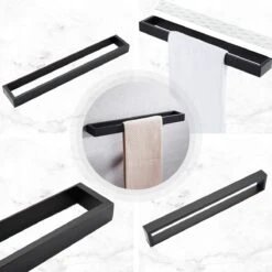 Home4u® - Handdoekrek Badkamer - Handdoekstang - Handdoekenrek Badkamer - 40CM - Zelfklevend -Badkamerartikelen Winkel 1200x1199 3