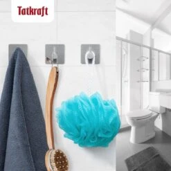 Tatkraft George Heavy Duty Zelfklevende Wandhaakjes - RVS Handdoekhouder Haak - Muur Ophang Zelfklevend Muurhaak Ophanghaakjes - Handdoekklem Keuken Ophanghaak Zonder Boren - Wand Theedoek / Handdoek Houder - Universeel Gebruik - Set Van 4 Stuks -Badkamerartikelen Winkel 1200x1200 1026