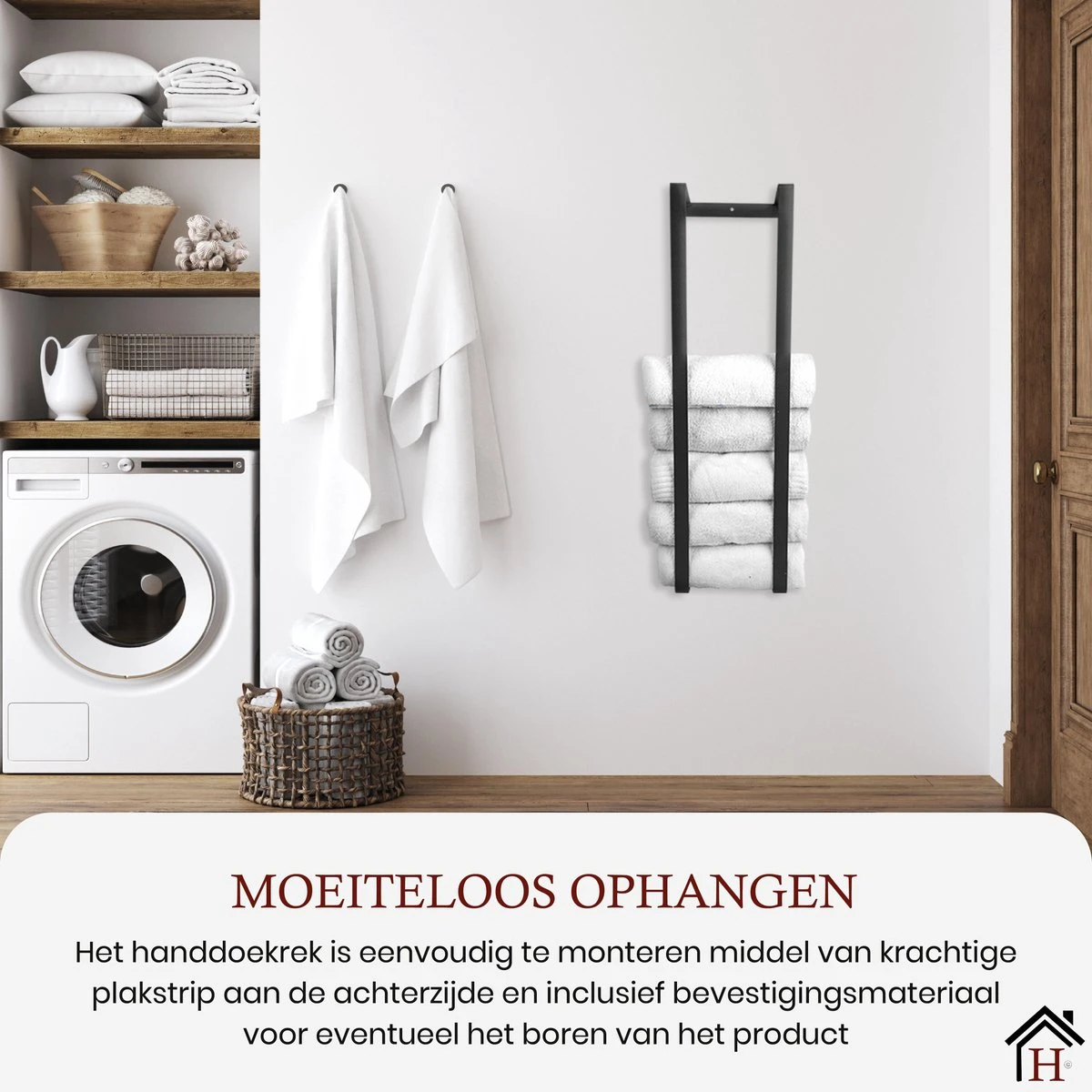 Homestic© Handdoekrek Zonder Boren - Antioch Stalen Handdoekhouder Voor In De Badkamer/Keuken/Camper/Tuin - 70x20x13 - Antraciet 7 Homestic© Handdoekrek Zonder Boren - Antioch Stalen Handdoekhouder Voor In De Badkamer/Keuken/Camper/Tuin - 70x20x13 - Antraciet - Afbeelding 5
