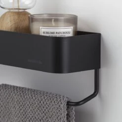 Sealskin Brix - Wandrek Met Handdoekrek 35 Cm - Zwart -Badkamerartikelen Winkel 1200x1200 1069