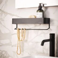 Sealskin Brix - Wandrek Met Handdoekrek 35 Cm - Zwart -Badkamerartikelen Winkel 1200x1200 1070