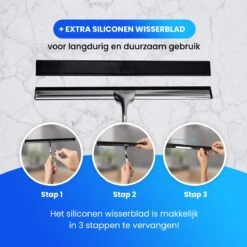 Douchewisser Met Ophangsysteem - Raamwisser - Raamtrekker - RVS - Extra Siliconen Strip -Badkamerartikelen Winkel 1200x1200 1100