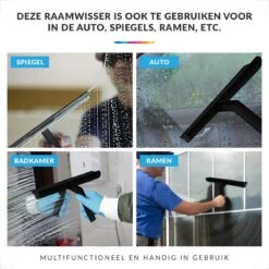 Douchewisser Met Ophanghaak – Trekker Douche – Douchetrekker Voor Badkamer – Raamwisser Douche – Zwart -Badkamerartikelen Winkel 1200x1200 1107