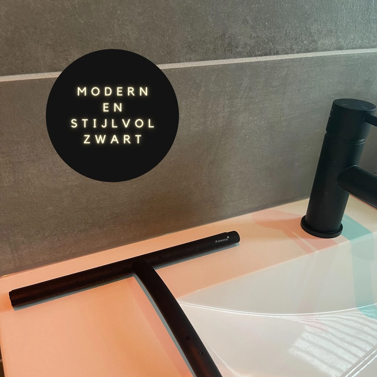 Fienosa Douchewisser Anti Kras Siliconen - Zachte Glashaak - Zwart 8 Fienosa Douchewisser Anti Kras Siliconen - Zachte Glashaak - Zwart - Afbeelding 6