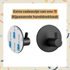 Toiletrolhouder Zwart Met Plankje En Bakje - Zonder Boren - Wc Rolhouder Zelfklevend - Inclusief Extra Handdoekhaak -Badkamerartikelen Winkel 1200x1200 113