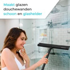 Minismus Extra Brede Douchewisser Met Magneethouder Ophangsysteem Ophanghaak - 33 Cm Breed - Zwart -Badkamerartikelen Winkel 1200x1200 1136