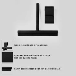 Douchewisser Zwart Met Ophangsysteem- Badkamer Accessoires- Raamwisser- Trekker Douche- Silicone- 21cm X 16cm -Badkamerartikelen Winkel 1200x1200 1175