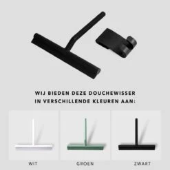 Douchewisser Zwart Met Ophangsysteem- Badkamer Accessoires- Raamwisser- Trekker Douche- Silicone- 21cm X 16cm -Badkamerartikelen Winkel 1200x1200 1180