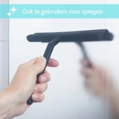 Douchewisser Zwart Met Magneetstrip - Badkamer Accessoires - Raamwisser - Trekker Douche - Silicone - 21cm X 20cm -Badkamerartikelen Winkel 1200x1200 1184