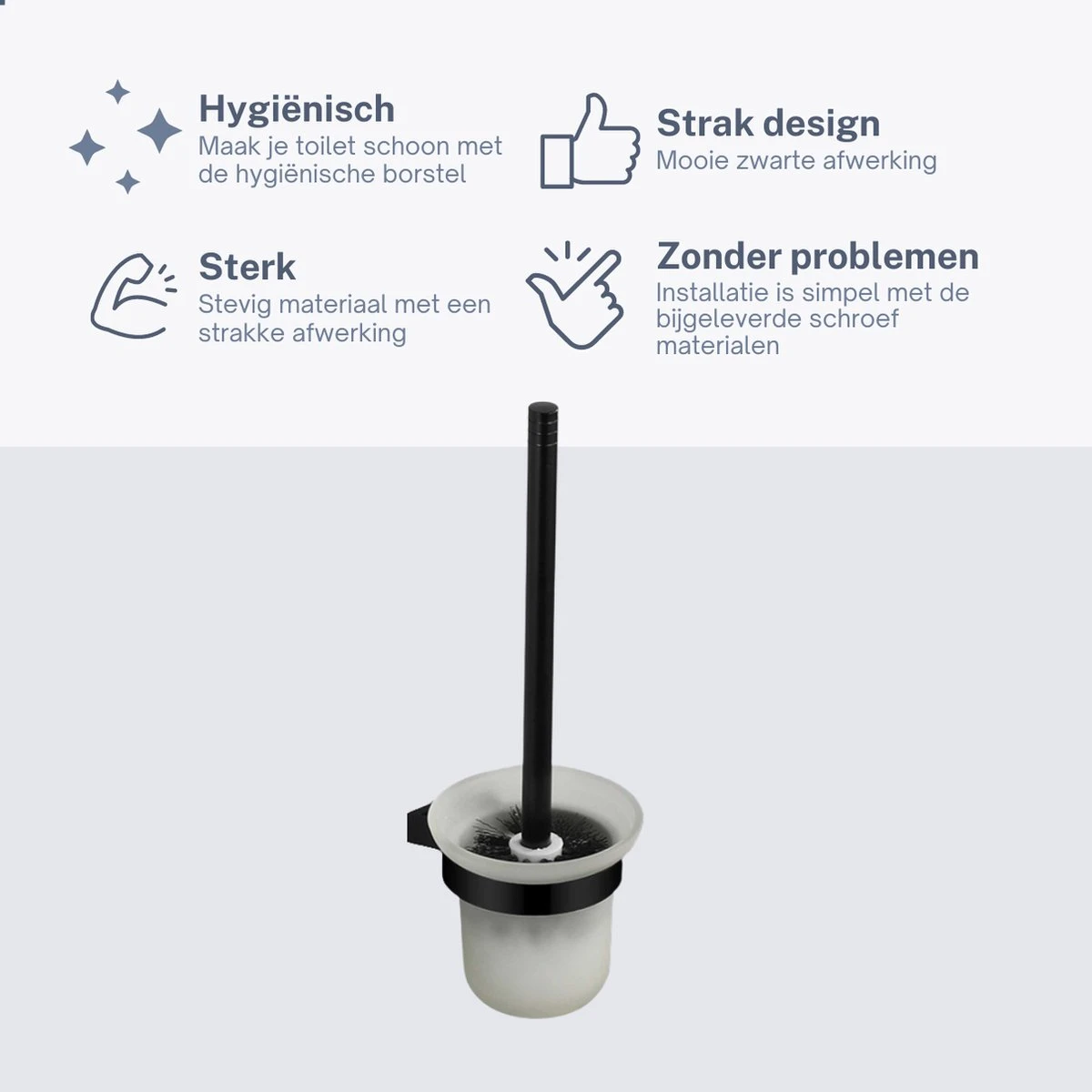 Homeson WC Borstel Houder - WC-borstel Houder - WC Borstel - Toiletborstel - Toiletborstel Houder - Toilet Borstel Houder - WC Borstel Met Houder - WC Borstel Zwart - WC Borstel Muur - WC Borstel Houder Hangend 4 Homeson WC Borstel Houder - WC-borstel Houder - WC Borstel - Toiletborstel - Toiletborstel Houder - Toilet Borstel Houder - WC Borstel Met Houder - WC Borstel Zwart - WC Borstel Muur - WC Borstel Houder Hangend - Afbeelding 2