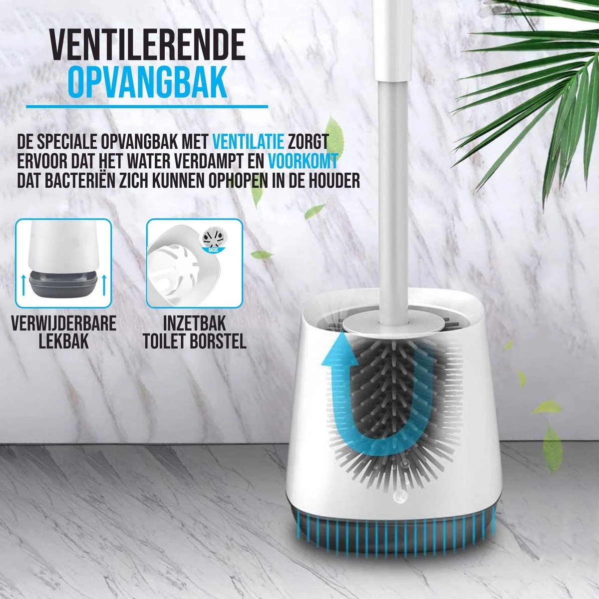 Strex Toiletborstel Siliconen Met Houder - Sneldrogend, Hygiënisch & Antibacteriële Werking - WC Borstel - Toilet Borstel Houder 5 Strex Toiletborstel Siliconen Met Houder - Sneldrogend, Hygiënisch & Antibacteriële Werking - WC Borstel - Toilet Borstel Houder - Afbeelding 3