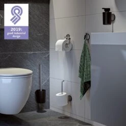 Tiger Tune - Toiletborstel Met Houder - RVS Geborsteld / Zwart -Badkamerartikelen Winkel 1200x1200 1348