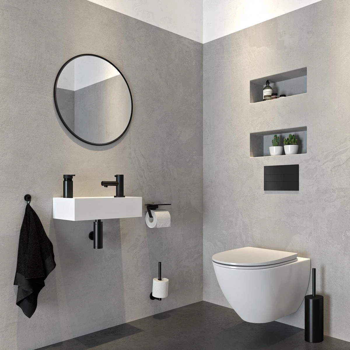 Tiger Noon Toiletborstel Met Houder Vrijstaand - Zwart 6 Tiger Noon Toiletborstel Met Houder Vrijstaand - Zwart - Afbeelding 4