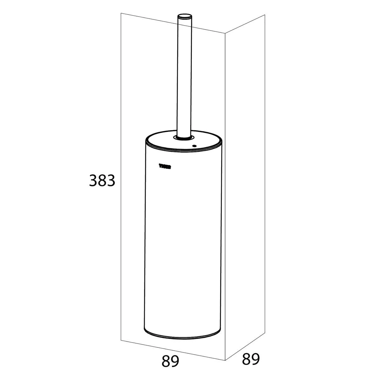 Tiger Noon Toiletborstel Met Houder Vrijstaand - Zwart 7 Tiger Noon Toiletborstel Met Houder Vrijstaand - Zwart - Afbeelding 5