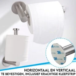 Sanics WC Rolhouder Zonder Boren - Toiletrolhouder Zelfklevend - Closetrolhouder Zilver/RVS 17 Sanics WC Rolhouder Zonder Boren - Toiletrolhouder Zelfklevend - Closetrolhouder Zilver/RVS -Badkamerartikelen Winkel 1200x1200 144