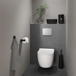 Tiger Tess - Toiletborstelhouder Vrijstaand Met Swoop® Borstel Flexibel - Zwart / Antraciet -Badkamerartikelen Winkel 1200x1200 1462