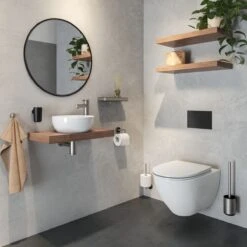 Tiger Cooper - Toiletborstel Met Houder - RVS Geborsteld / Zwart -Badkamerartikelen Winkel 1200x1200 1473