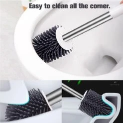 Fleau Luxe WC Borstel Met Houder - Siliconen Toiletborstel - Hygiënisch & Antibacterieel - Vrijstaand Of Hangend - Wit -Badkamerartikelen Winkel 1200x1200 1526