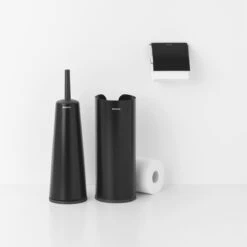 Brabantia ReNew Toiletaccessoires - 3-delig - Matt Black -Badkamerartikelen Winkel 1200x1200 1531