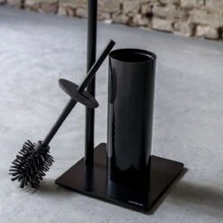 Sealskin Tube - Toiletbutler - Toiletrolhouder - Toiletborstel Met Houder - Vrijstaand - Zwart -Badkamerartikelen Winkel 1200x1200 1559