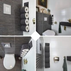 Reserverolhouder Hangend – Toiletrolhouder – Reserve Rolhouder – Zonder Boren – Rolhouder - Muur – Zwart - Antraciet - STOF & SPETTERVRIJ 21 Reserverolhouder Hangend – Toiletrolhouder – Reserve Rolhouder – Zonder Boren – Rolhouder - Muur – Zwart - Antraciet - STOF & SPETTERVRIJ -Badkamerartikelen Winkel 1200x1200 1569
