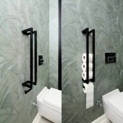 Homestic© - WC Rolhouder Zwart - Balto Industrieel Toiletrolhouder Zonder Boren - Robuuste Toiletrolhouder Met Opslag Voor WC Papier - 70x12x10 CM - Roestvrij Staal - Wit 12 Homestic© - WC Rolhouder Zwart - Balto Industrieel Toiletrolhouder Zonder Boren - Robuuste Toiletrolhouder Met Opslag Voor WC Papier - 70x12x10 CM - Roestvrij Staal - Wit -Badkamerartikelen Winkel 1200x1200 1587