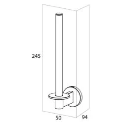 Tiger Noon Reserverolhouder - Zwart 13 Tiger Noon Reserverolhouder - Zwart -Badkamerartikelen Winkel 1200x1200 1608