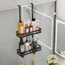 Doucherek Zonder Boren Inclusief Douchewisser - Aan Douchewand - Zwart - Ophangbaar - Zuignap - 2 Laags - Wiper - Shower Rack - Valentijnsdag Cadeau 18 Doucherek Zonder Boren Inclusief Douchewisser - Aan Douchewand - Zwart - Ophangbaar - Zuignap - 2 Laags - Wiper - Shower Rack - Valentijnsdag Cadeau -Badkamerartikelen Winkel 1200x1200 1637