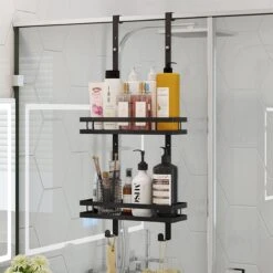 Doucherek Zonder Boren Inclusief Douchewisser - Aan Douchewand - Zwart - Ophangbaar - Zuignap - 2 Laags - Wiper - Shower Rack - Valentijnsdag Cadeau 19 Doucherek Zonder Boren Inclusief Douchewisser - Aan Douchewand - Zwart - Ophangbaar - Zuignap - 2 Laags - Wiper - Shower Rack - Valentijnsdag Cadeau -Badkamerartikelen Winkel 1200x1200 1638