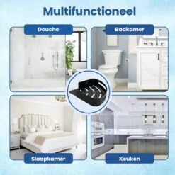 Merkloos Doucherek Zonder Boren – Doucherek – Badkamerrek – Zwart RVS – Zonder Boren – IP68 Waterdicht – 8KG Draagkracht – 2 Stuks -Badkamerartikelen Winkel 1200x1200 1681