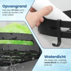Merkloos Doucherek Zonder Boren – Doucherek – Badkamerrek – Zwart RVS – Zonder Boren – IP68 Waterdicht – 8KG Draagkracht – 2 Stuks -Badkamerartikelen Winkel 1200x1200 1684